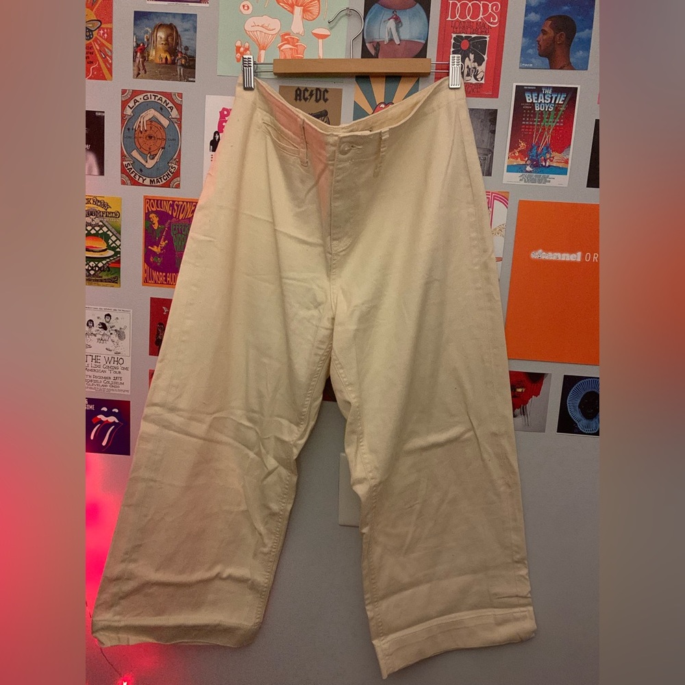 Targets A New Day, white wide leg pants, size 16